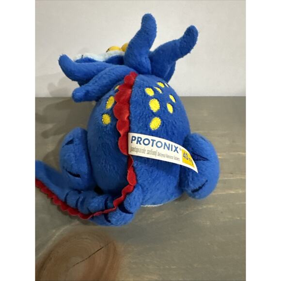 Protonix Plush GERDY Drug Rep Pharmaceutical Advertising Stuffed Dragon Lizard - Picture 4 of 13